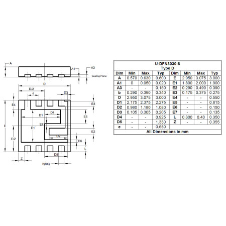 U DFN3030 8 Type D